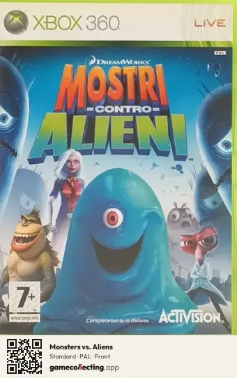 Monsters vs. Aliens Xbox 360, PAL box front