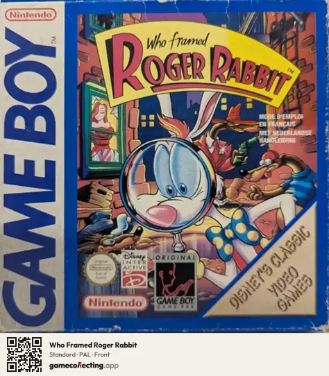 Who Framed Roger Rabbit Game Boy, PAL box front