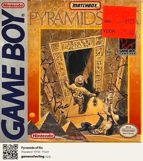 Pyramids of Ra Game Boy, NTSC box front