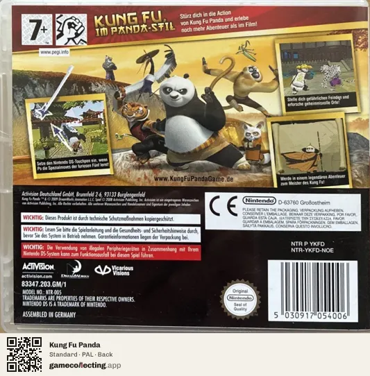 Kung Fu Panda Nintendo DS, PAL box back