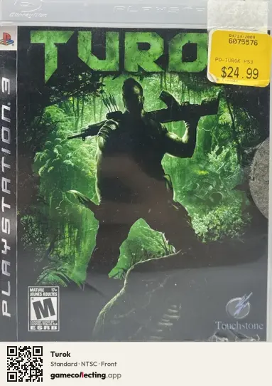 Turok PlayStation 3, NTSC box front