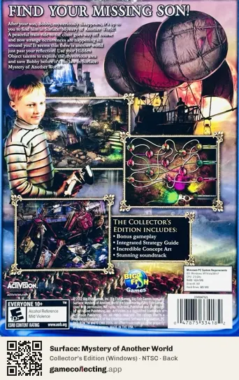 Surface: Mystery of Another World Computer, NTSC box back