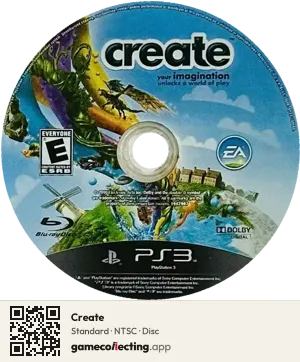 Create PlayStation 3, NTSC disc
