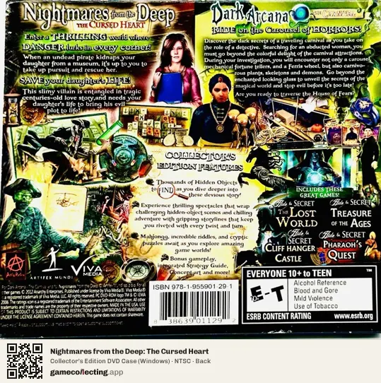 Nightmares from the Deep: The Cursed Heart Computer, NTSC box back