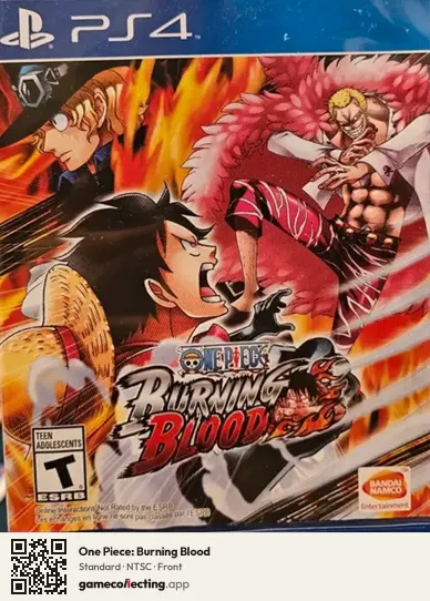 One Piece: Burning Blood PlayStation 4, NTSC box front