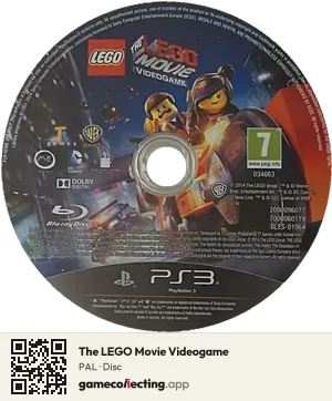The LEGO Movie Videogame PlayStation 3, PAL disc