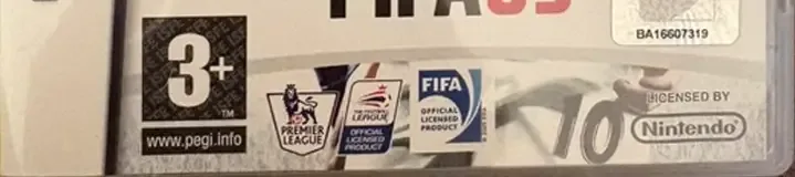FIFA 09, the PEGI square on its front