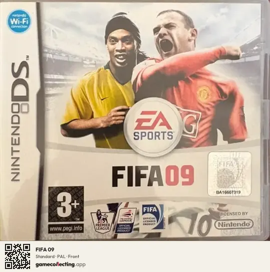 FIFA 09 Nintendo DS, PAL box front