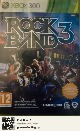 Rock Band 3 Xbox 360, PAL box front