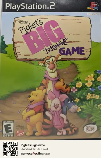 Piglet's Big Game PlayStation 2, NTSC box front