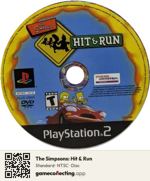 The Simpsons: Hit & Run PlayStation 2, NTSC disc