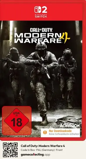 Call of Duty: Modern Warfare 4 Nintendo Switch 2, Germany box front