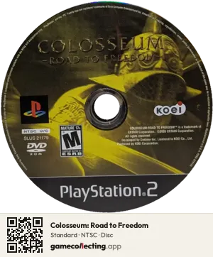 Colosseum: Road to Freedom PlayStation 2, NTSC disc