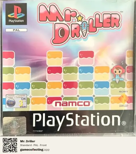Mr. Driller PlayStation, PAL box front