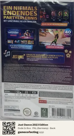 Just Dance 2023 Edition Nintendo Switch, Germany box back