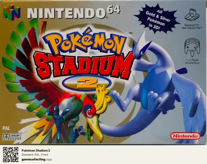 Pokémon Stadium 2 Nintendo 64, PAL box front