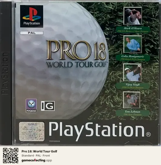 Pro 18: World Tour Golf PlayStation, PAL box front