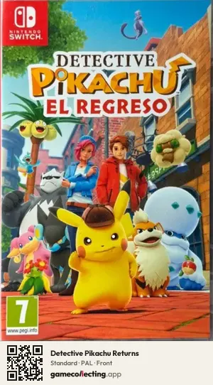 Detective Pikachu Returns Nintendo Switch, PAL box front