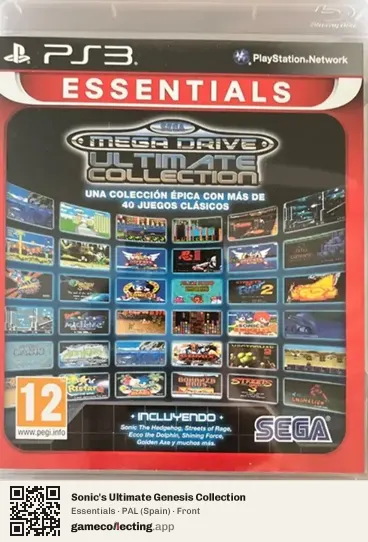 Sonic's Ultimate Genesis Collection PlayStation 3, Spain box front