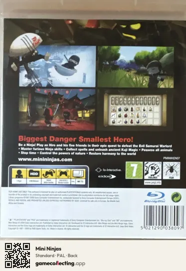 Mini Ninjas PlayStation 3, PAL box back