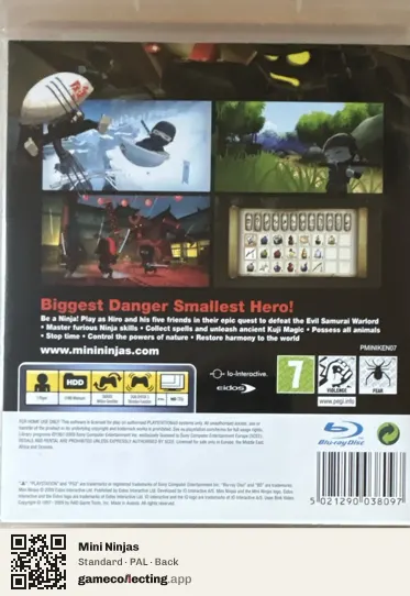 Mini Ninjas PlayStation 3, PAL box back