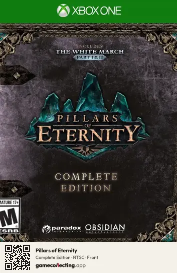 Pillars of Eternity Xbox One, NTSC box front