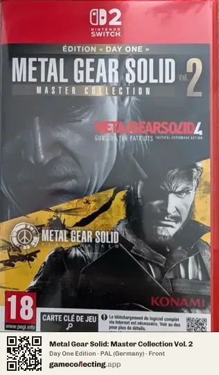 Metal Gear Solid: Master Collection Vol. 2 Nintendo Switch 2, Germany box front