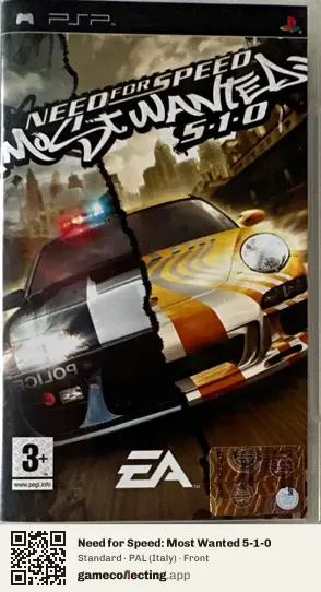 Need for Speed: Most Wanted 5-1-0 PlayStation Portable, Italy box front
