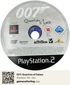 007: Quantum of Solace PlayStation 2, PAL disc
