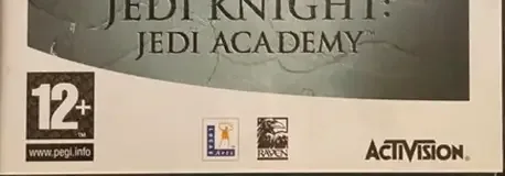 Star Wars Jedi Knight: Jedi Academy, the PEGI square on its front
