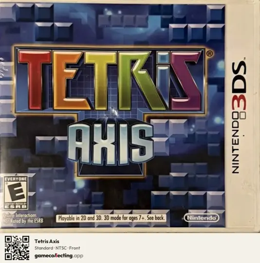 Tetris Axis Nintendo 3DS, NTSC box front