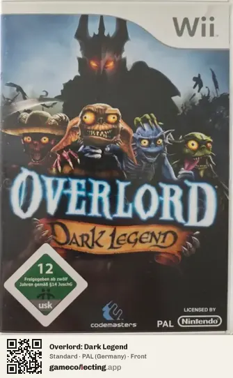 Overlord: Dark Legend Nintendo Wii, Germany box front