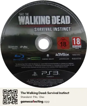 The Walking Dead: Survival Instinct PlayStation 3, PAL disc