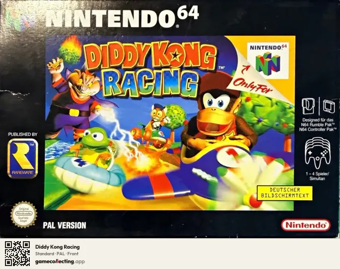 Diddy Kong Racing Nintendo 64, PAL box front