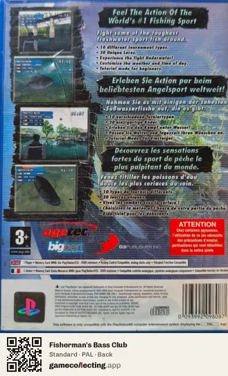 Fisherman's Bass Club PlayStation 2, PAL box back