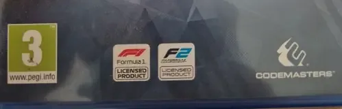 F1 2019, the PEGI square on its front