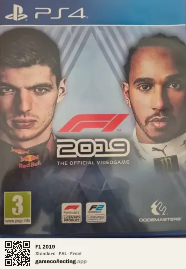 F1 2019 PlayStation 4, PAL box front