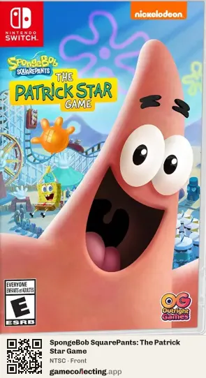 SpongeBob SquarePants: The Patrick Star Game Nintendo Switch, NTSC box front