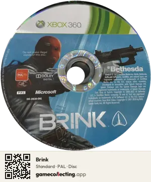 Brink Xbox 360, PAL disc