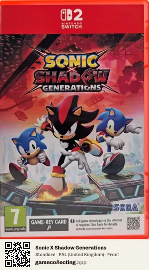 Sonic X Shadow Generations Nintendo Switch 2, United Kingdom box front
