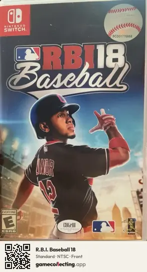 R.B.I. Baseball 18 Nintendo Switch, NTSC box front