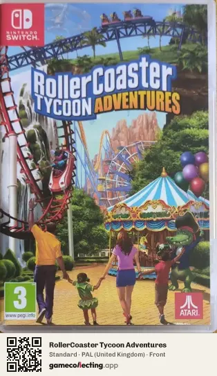 RollerCoaster Tycoon Adventures Nintendo Switch, United Kingdom box front
