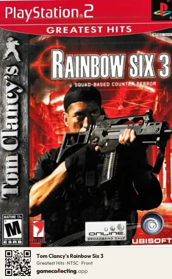 Tom Clancy's Rainbow Six 3 PlayStation 2, NTSC box front