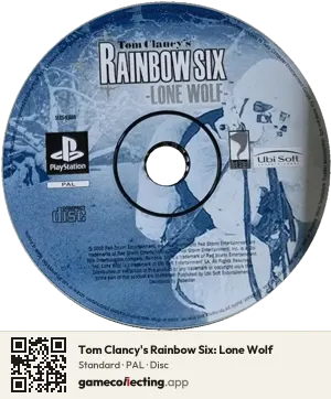 Tom Clancy's Rainbow Six: Lone Wolf PlayStation, PAL disc
