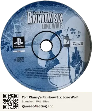 Tom Clancy's Rainbow Six: Lone Wolf PlayStation, PAL disc