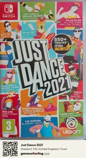Just Dance 2021 Nintendo Switch, United Kingdom box front