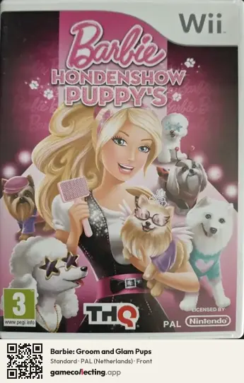 Barbie: Groom and Glam Pups Nintendo Wii, Netherlands box front