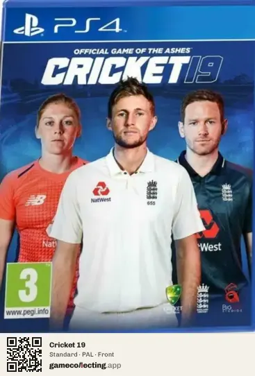 Cricket 19 PlayStation 4, PAL box front