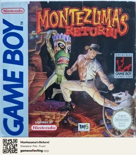 Montezuma's Return! Game Boy, PAL box front