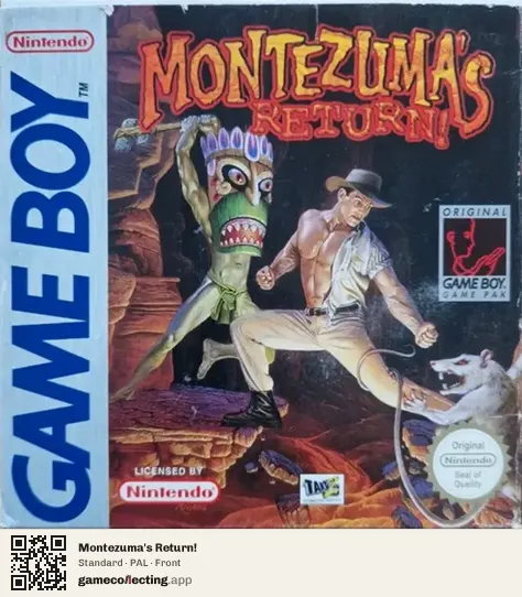 Montezuma's Return! Game Boy, PAL box front